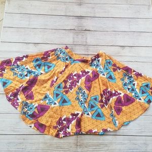Colorful Faux Wrap Circle skirt with pockets